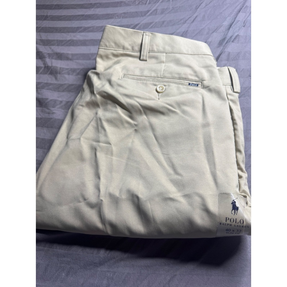 Polo Ralph‎ Lauren Slim Fit Chino Pants Khaki Tan 40x32 NWT Mens Trousers